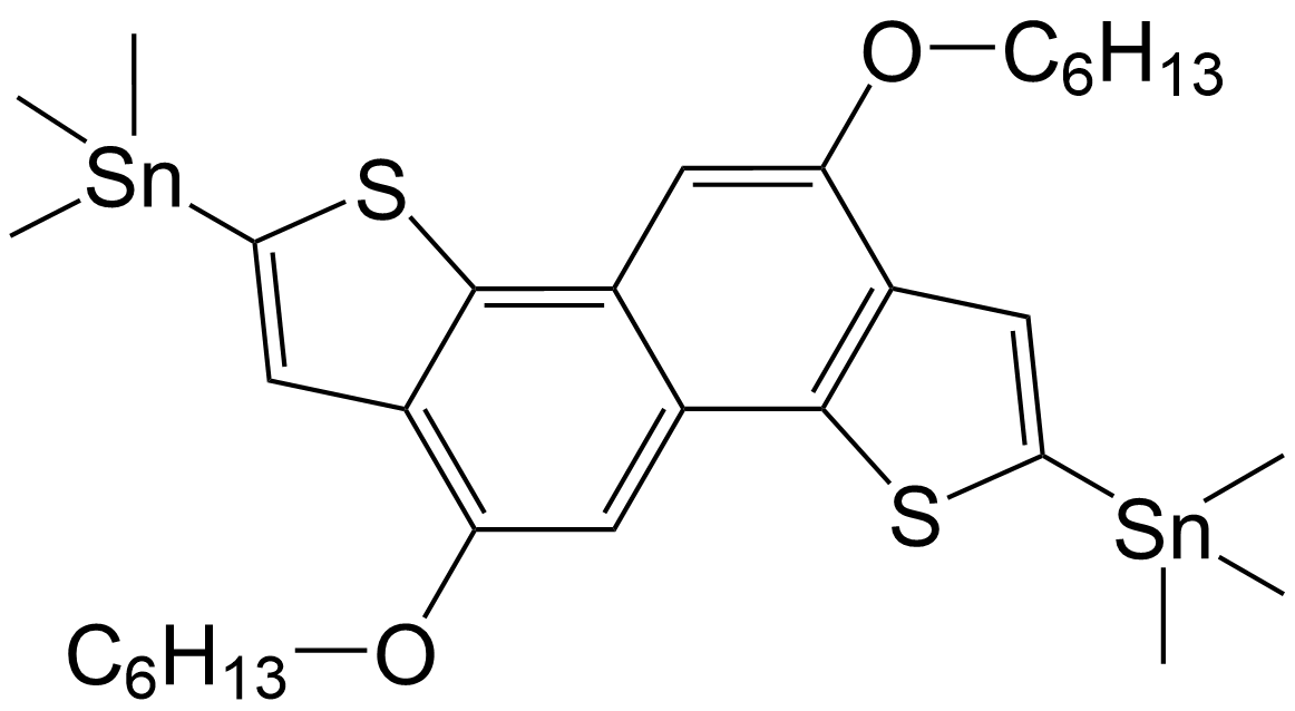 (5,10-bis(hexyloxy)Naphtho [1,2-b:5,6-b']dithiophene-2,7- diyl)bis(trim ethylstannane)/